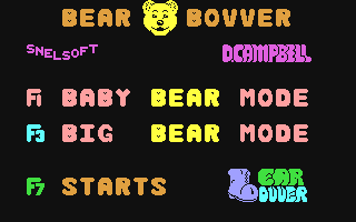 Bear Bovver Title Screen